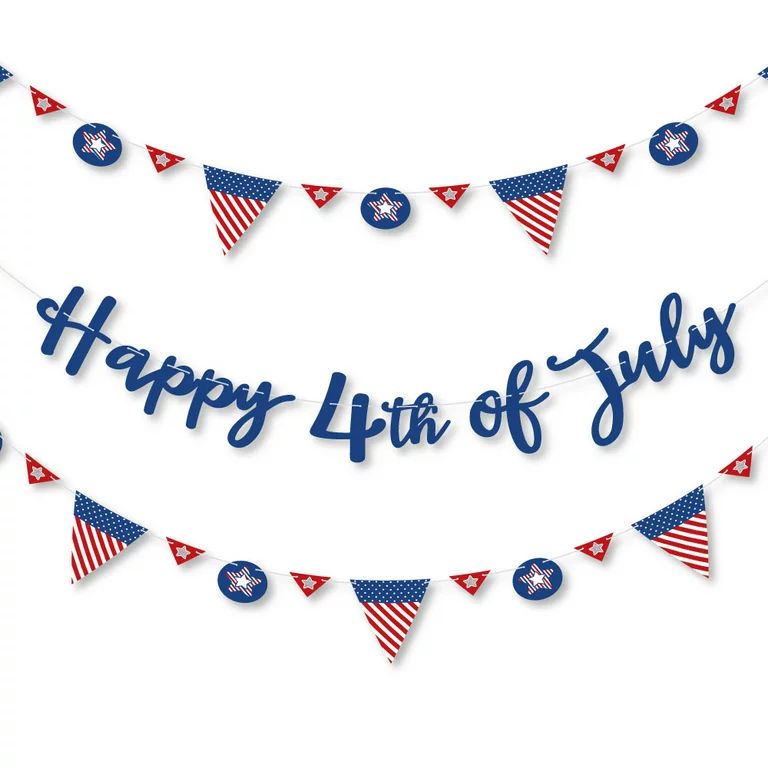 Big Dot of Happiness 4th of July - Independence Day Letter Banner Decoration - 36 Banner Cutouts ... | Walmart (US)