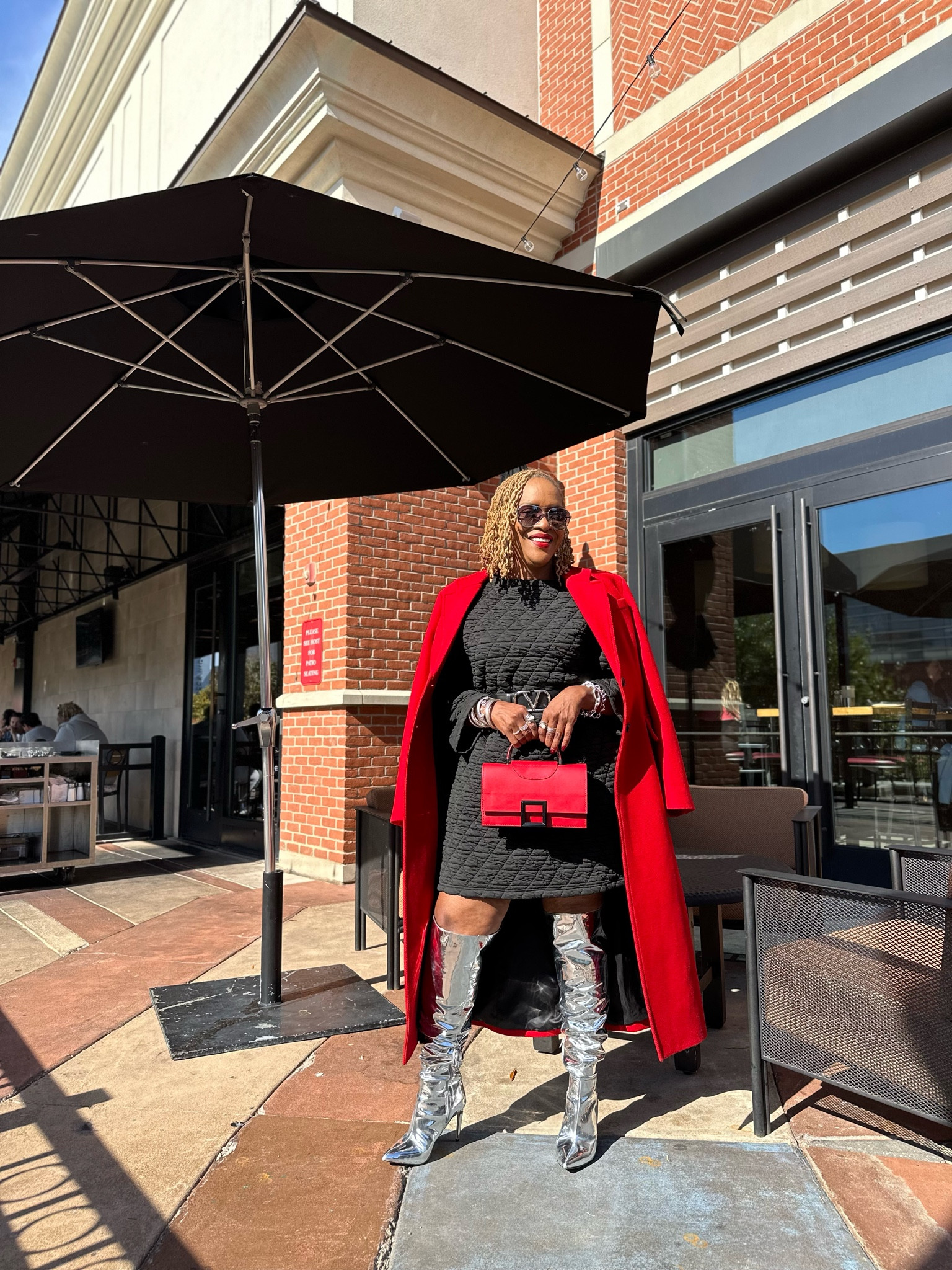  Lunch in black. Red and silver for the holidays 


#LTKStyleTip #LTKHoliday #LTKParties