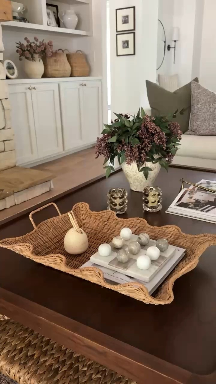 Coffee table decor 🤍 Love how this turned out so much!