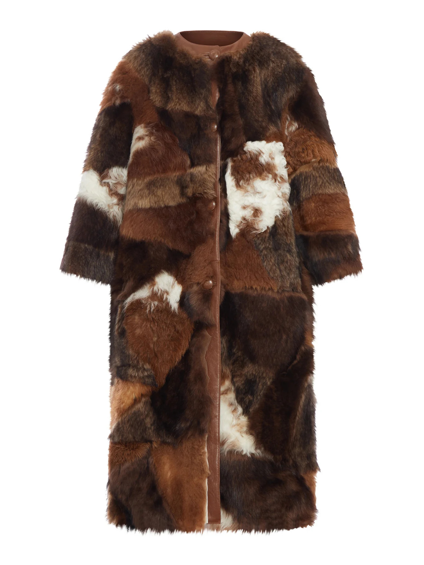 PATCHWORK SHEEPSKIN COAT - Prada - Woman | Suitnegozi INT