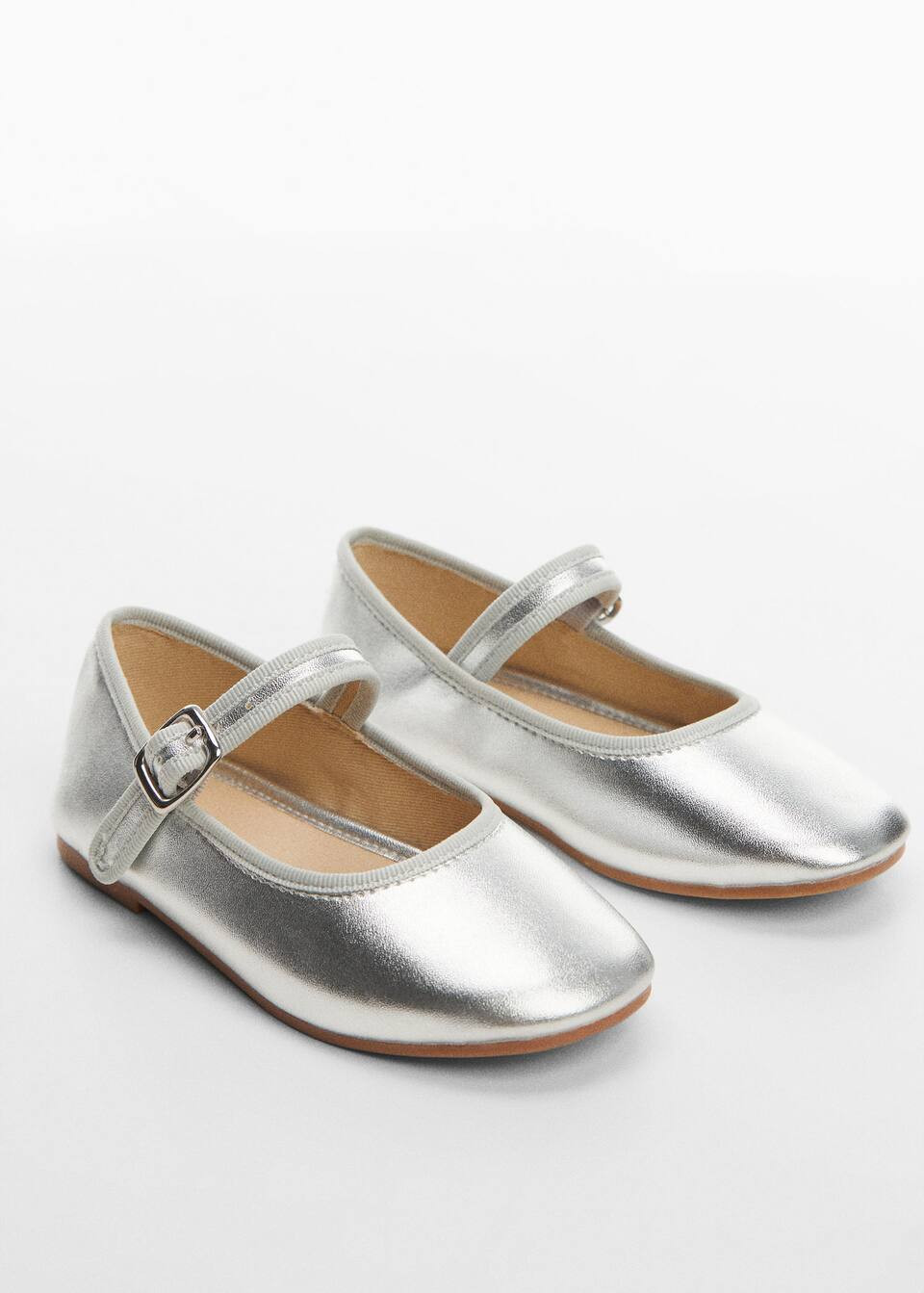 Metallic ballerinas -  Women | Mango USA | MANGO (US)