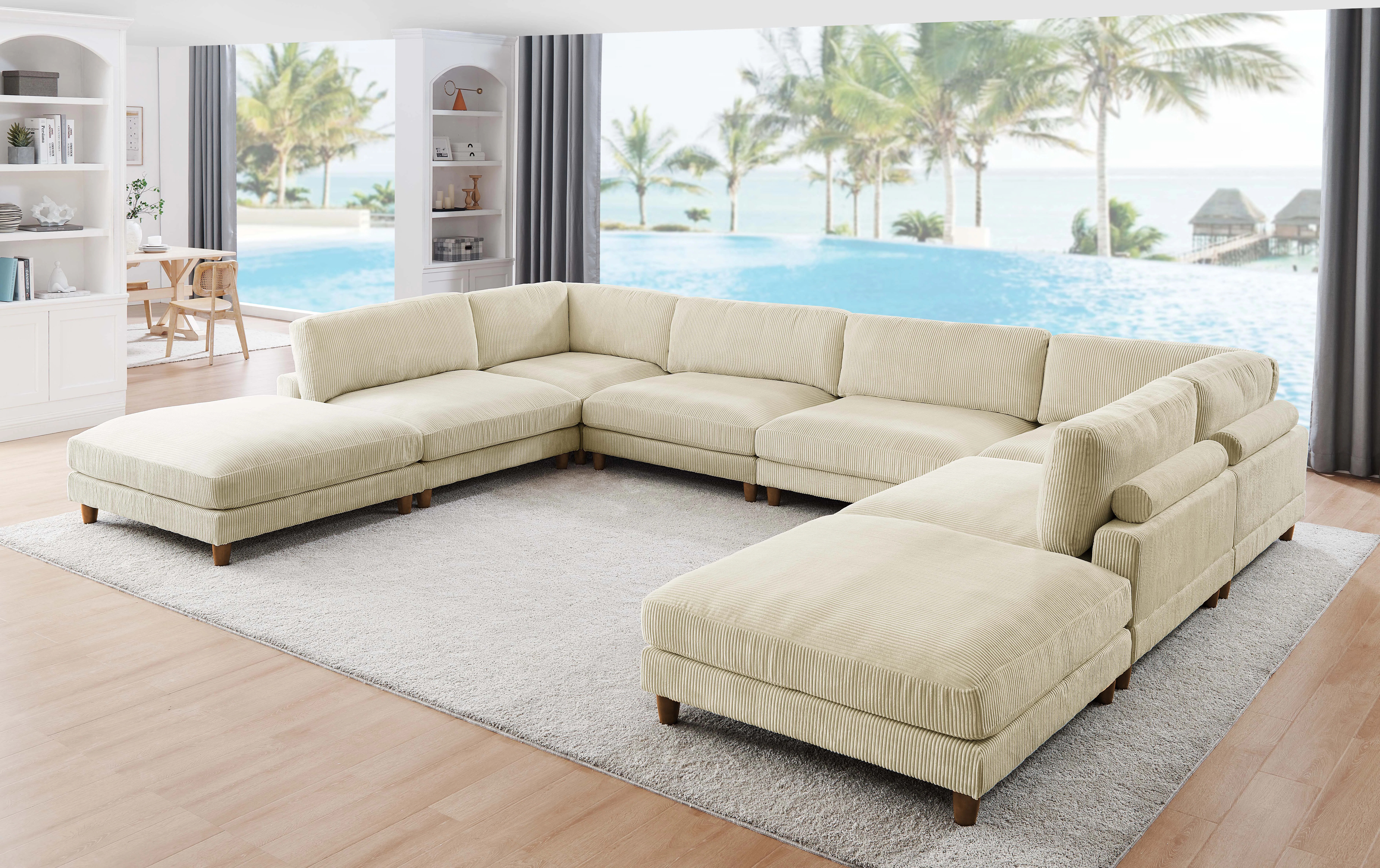8 - Piece Corduroy Sectional | Wayfair North America
