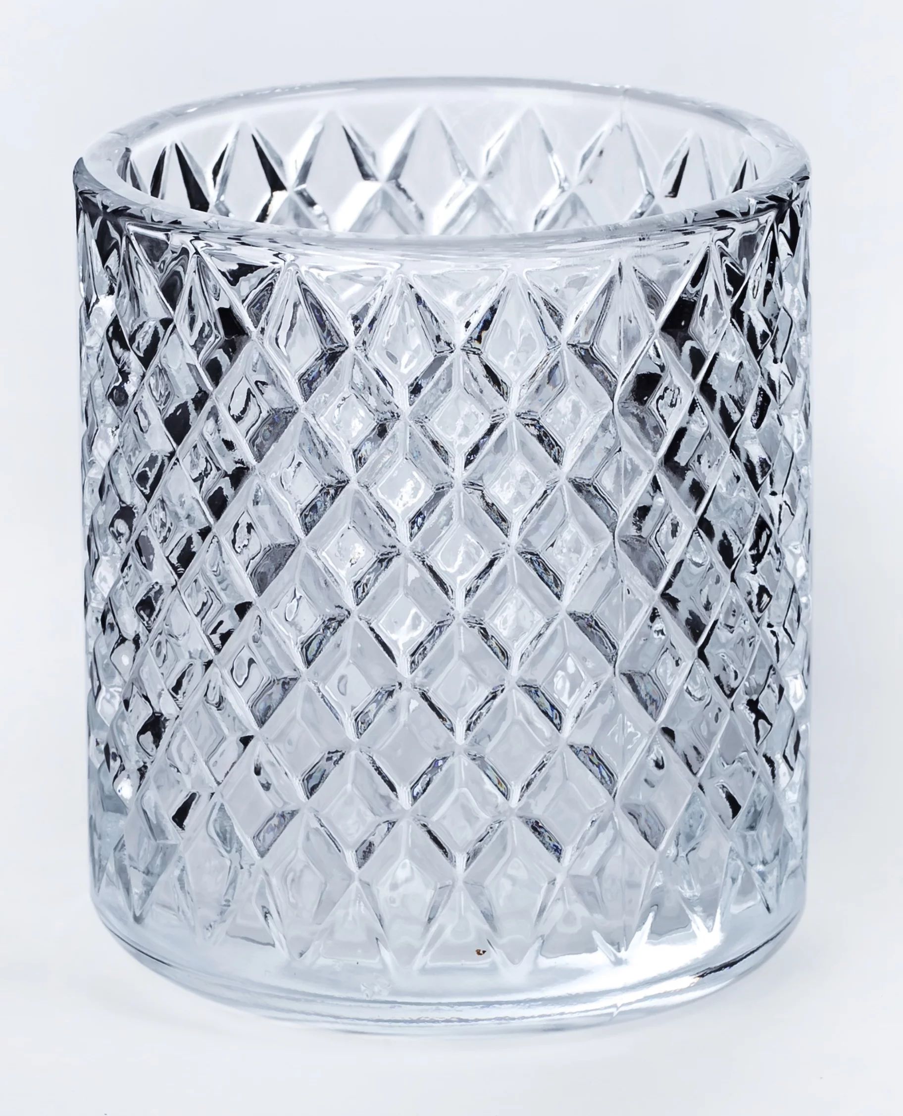 Mainstays High Clear Diamond Pattern Glass Votive and Tealight Candle holder | Walmart (US)