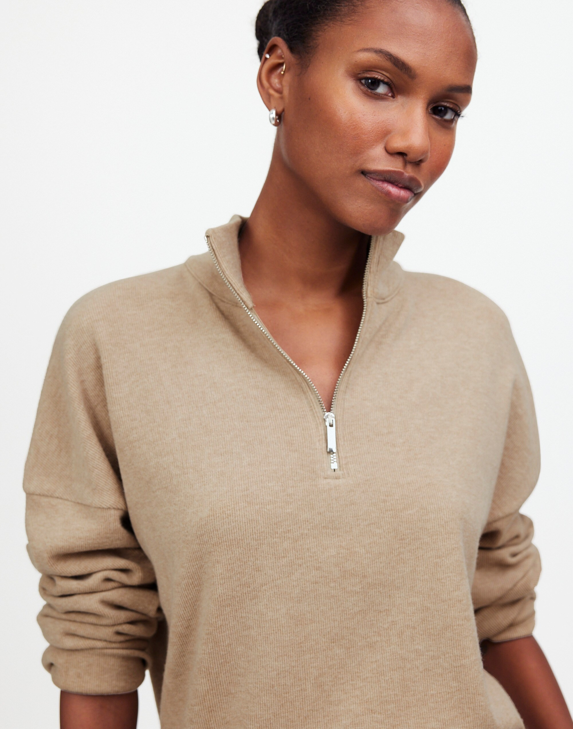 Quarter-Zip Pullover Top | Madewell | Madewell