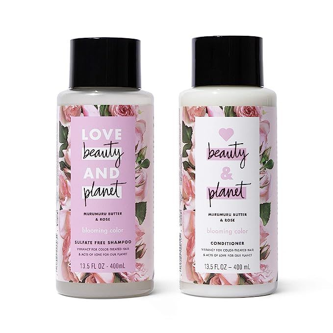 Love Beauty and Planet Shampoo and Conditioner for Color-Treated Hair Murumuru Butter and Rose Si... | Amazon (US)