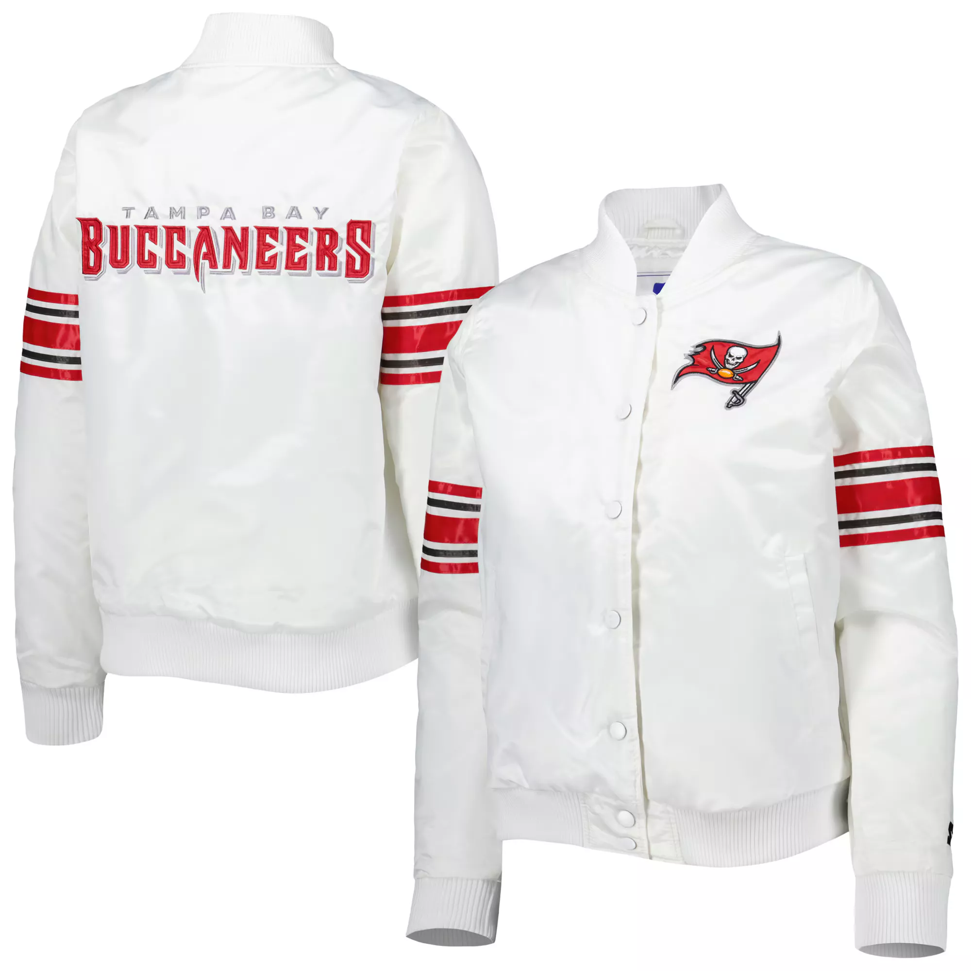 Dick's Sporting Goods Starter Women's Tampa Bay Buccaneers Line-Up White  Snap Jacket