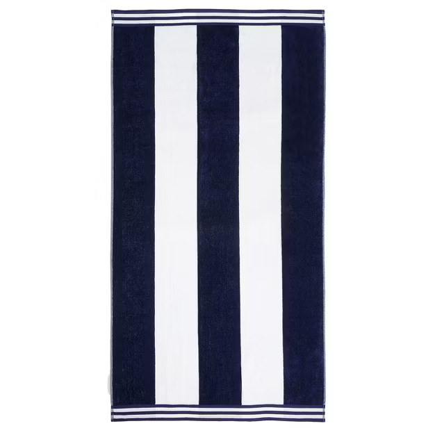 Cabana Striped Ultra-Absorbent Oversized Beach Towel - Blue Nile Mills | Target