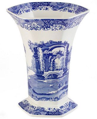 Dinnerware, Blue Italian Hexagonal Vase | Macys (US)