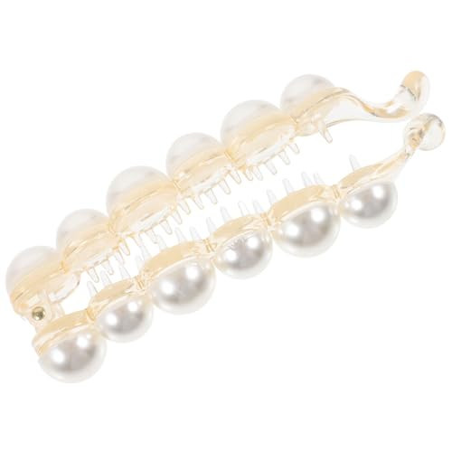 FRCOLOR Pearl Banana Clip, Ponytail Clip Combs, Classic Banana Hair Clips for Thick Thin Fine Hair, Hair Accessories for Girls Women | Amazon (US)