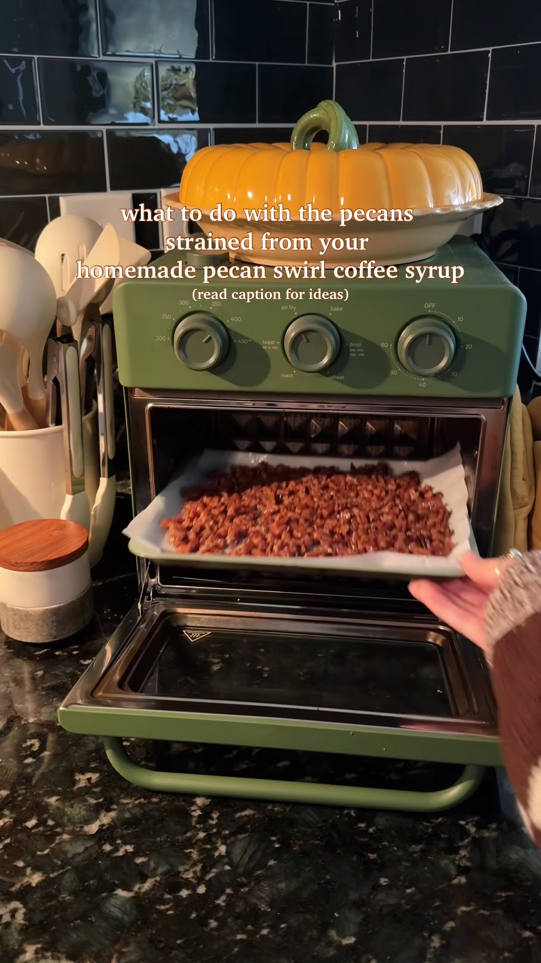 Bake at 350F for about 13-14 minutes and let cool. I cooked mine for about 17 minutes and they got a little extra toasty. They are soft right out of the oven but get crispy when they cool! 

I can’t stop thinking about the affogato I’m going to make with these☕️🍨 but some other ideas:
• Yogurt bowls 
• Oatmeal 
• Granola 
• Waffles 
• Sprinkle on cold foam coffees 
• Waffles 
• Pancakes
• Chia pudding 
• French toast 
• Top of cinnamon rolls

#LTKFamily #LTKSeasonal #LTKHome