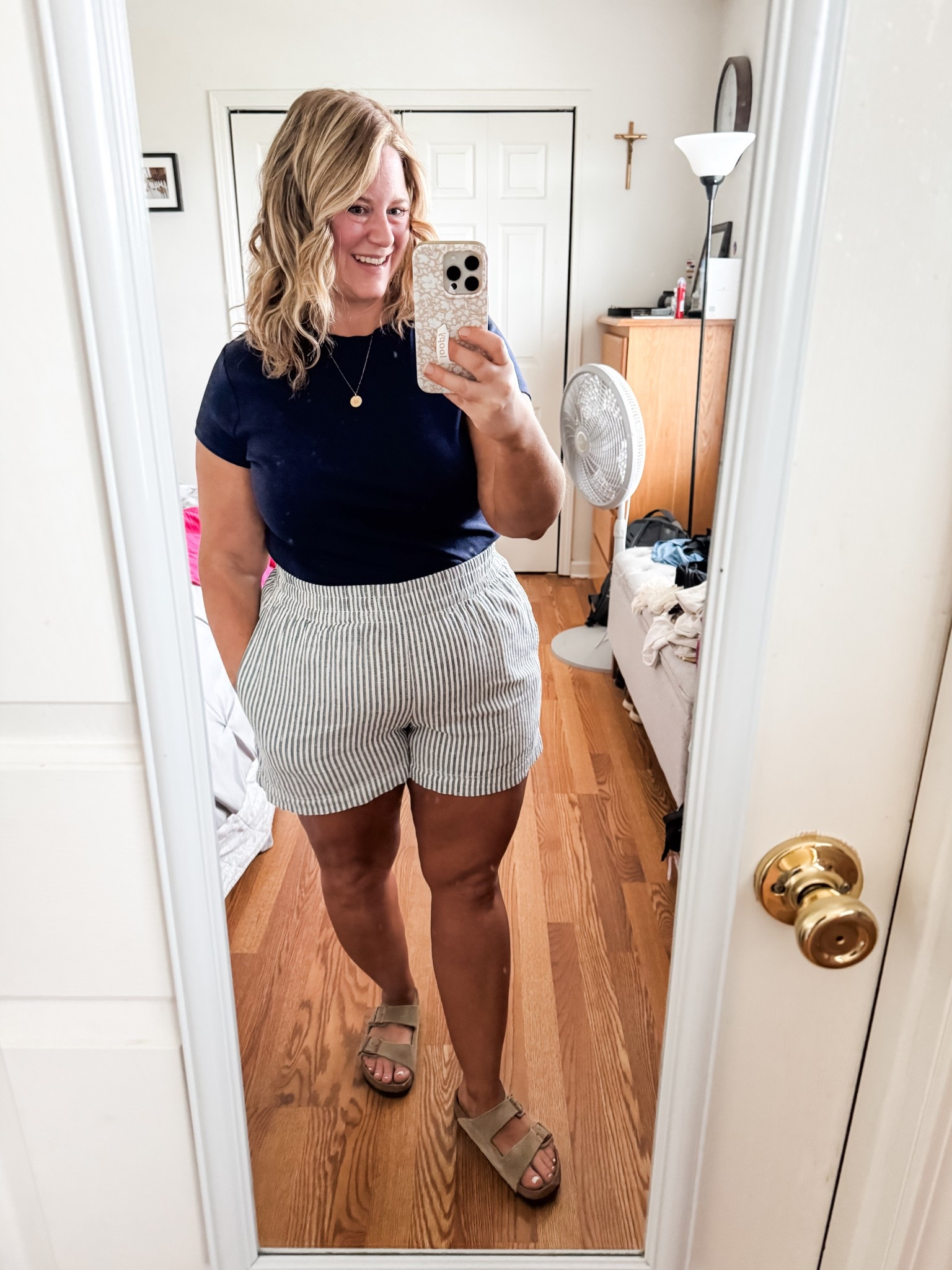 Summer outfit - would be cute for the 4th of July! Wearing a large in my shorts and an XL in my top 

#LTKMidsize #LTKSeasonal #LTKFindsUnder50