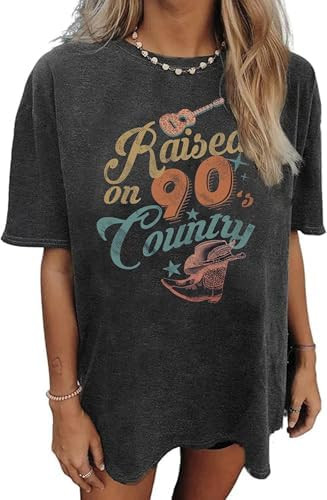 Oversized Western Rodeo Graphic Tee Short Sleeve Women Vintage Rodeo T-Shirt Casual Country Music... | Amazon (US)