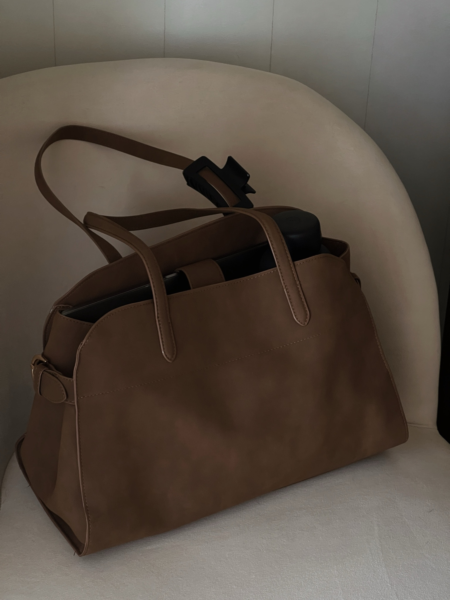 My current go-to bag! Even my MacBook fits inside so it’s a great little work bag or personal item for travel  