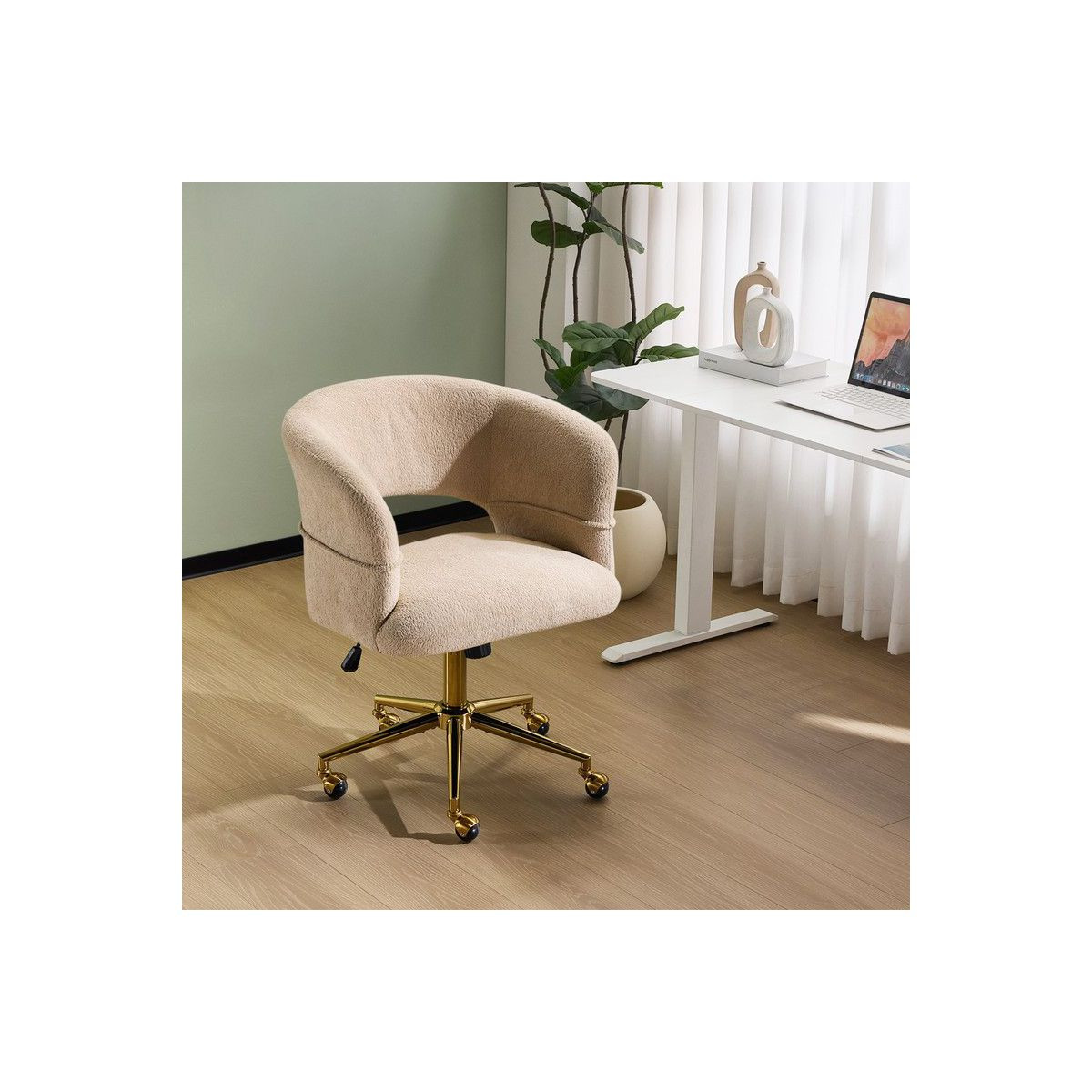 Karl Home | 25.1 Inch Velvet Ring Backrest Swivel Office Chair | Target