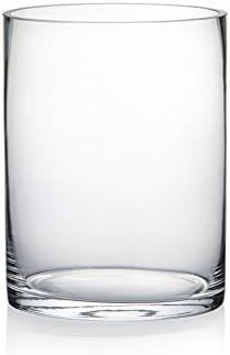 WGV Cylinder Vase, Width 6", Height 8", Clear Glass Container Terrarium Candle Holder for Wedding... | Amazon (US)