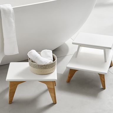 Sloan Step Stool, Double, Simply White, WE Kids | West Elm (US)