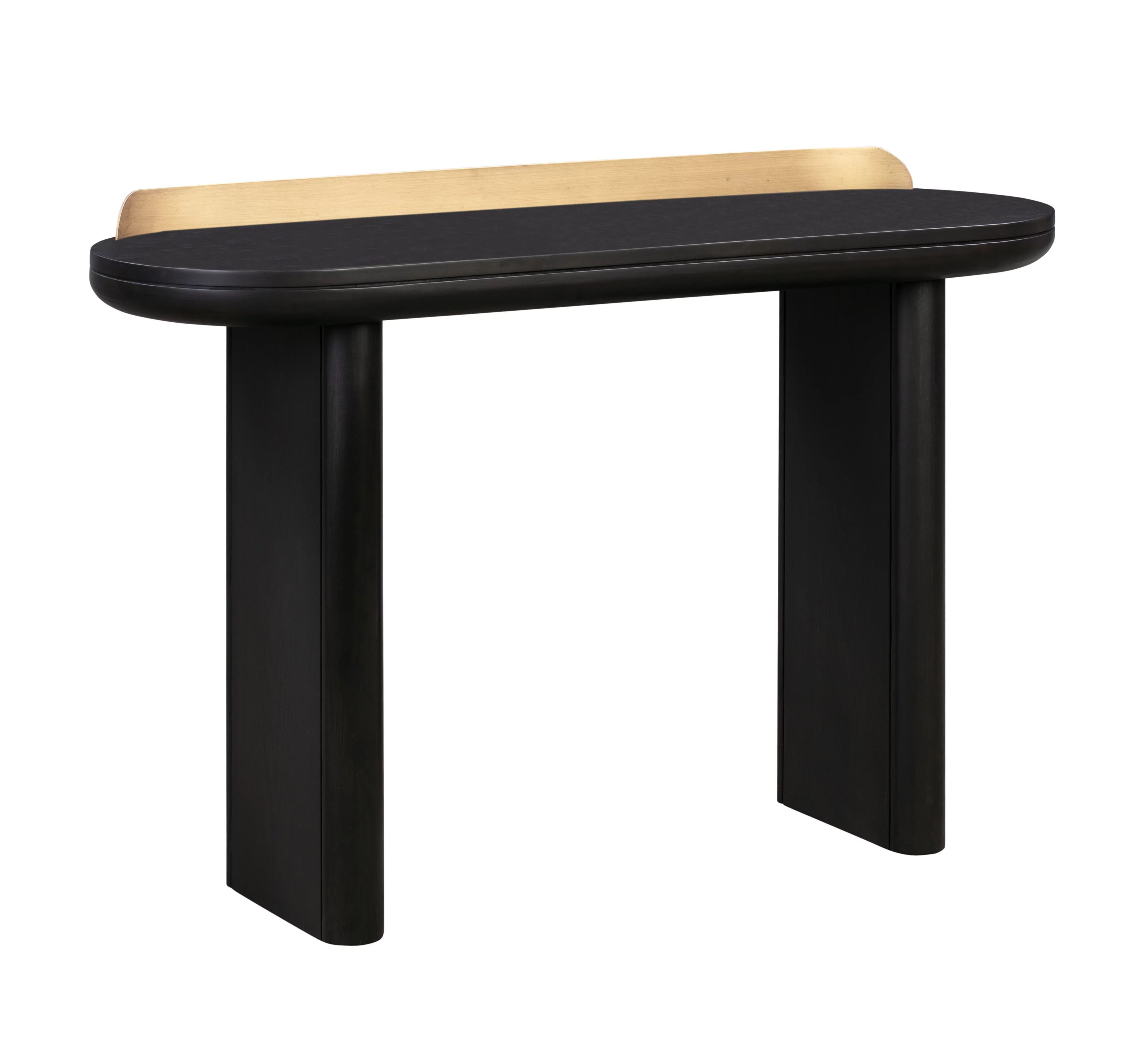 TOV Furniture Braden Black Acacia Wood Desk/Console Table With Brass Accent | Walmart (US)