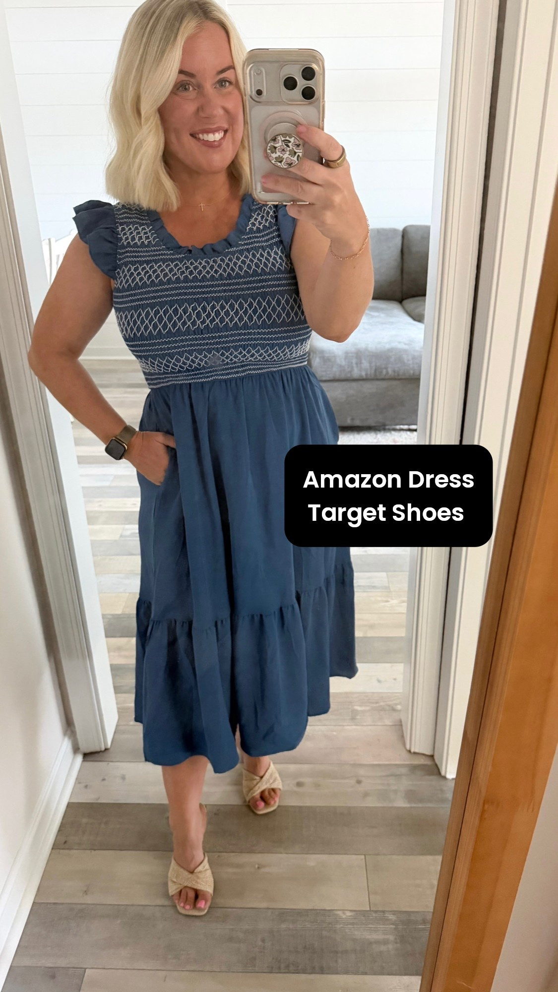 Amazon summer dress and target summer sandals

#LTKootd #LTKOver40 #LTKPetite
