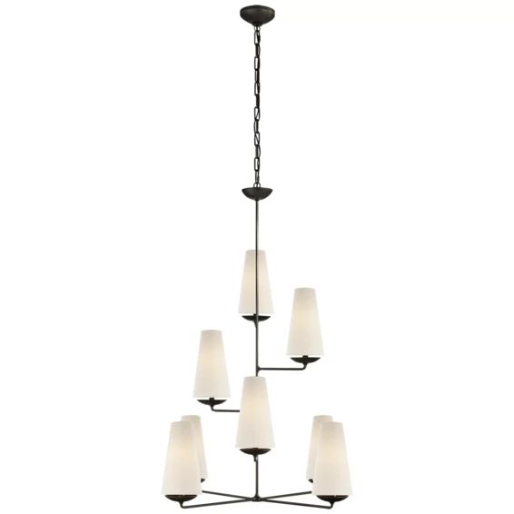 Modern Tiered Tapered Chandelier | Shades of Light