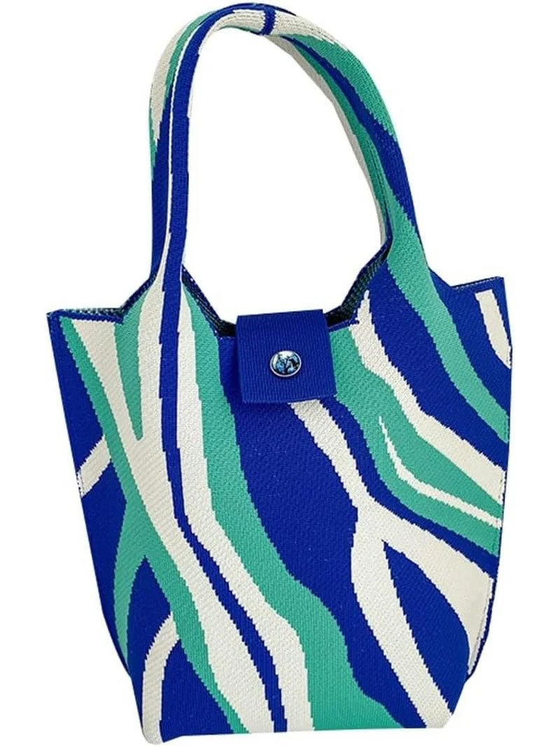 Women's Cute Shoulder Handbags Woven Bags Small Knitted Totes Beach Vacation Bucket Handheld Stri... | Walmart (US)