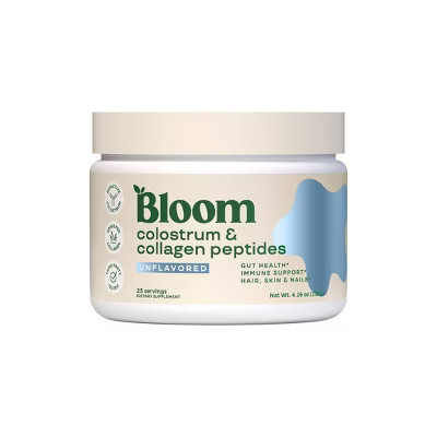 BLOOM NUTRITION Colostrum & Collagen Peptides Powder - Unflavored - 4.16oz/25 Servings | Target