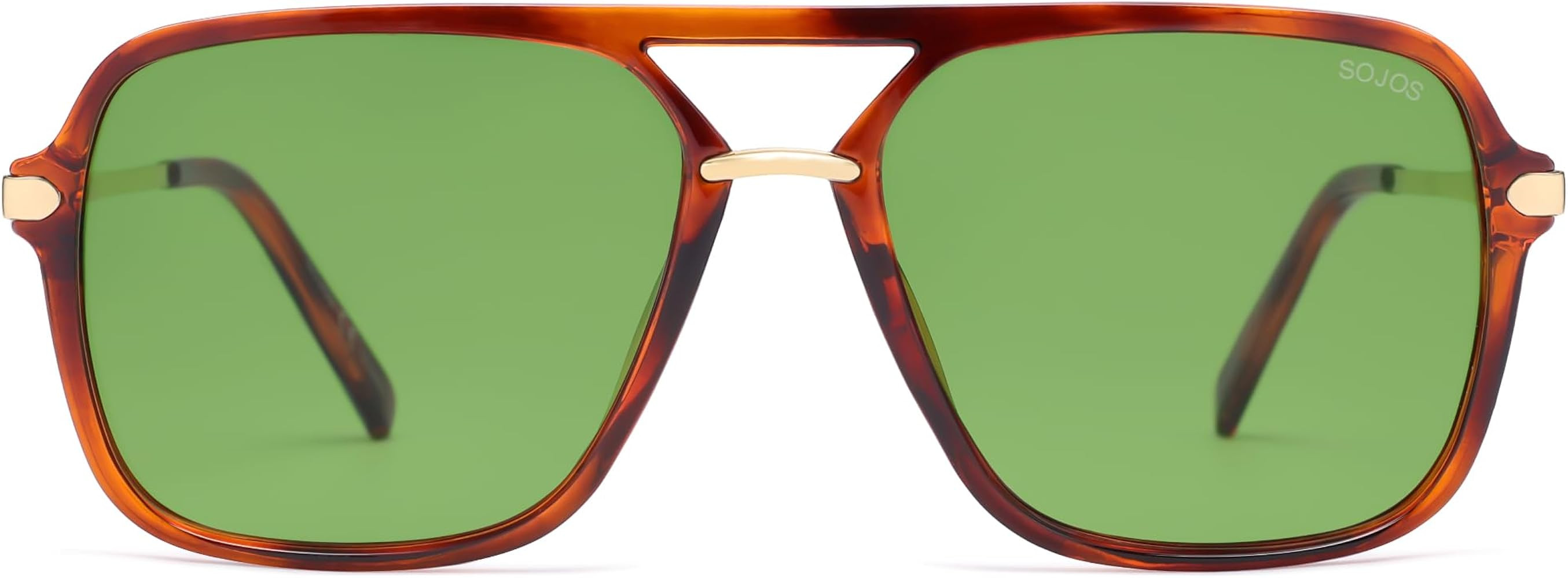 SOJOS Sunglasses for Women & Men, Square, Retro, Polarized Lens, Trendy Aviator, 90s Shades | Amazon (US)