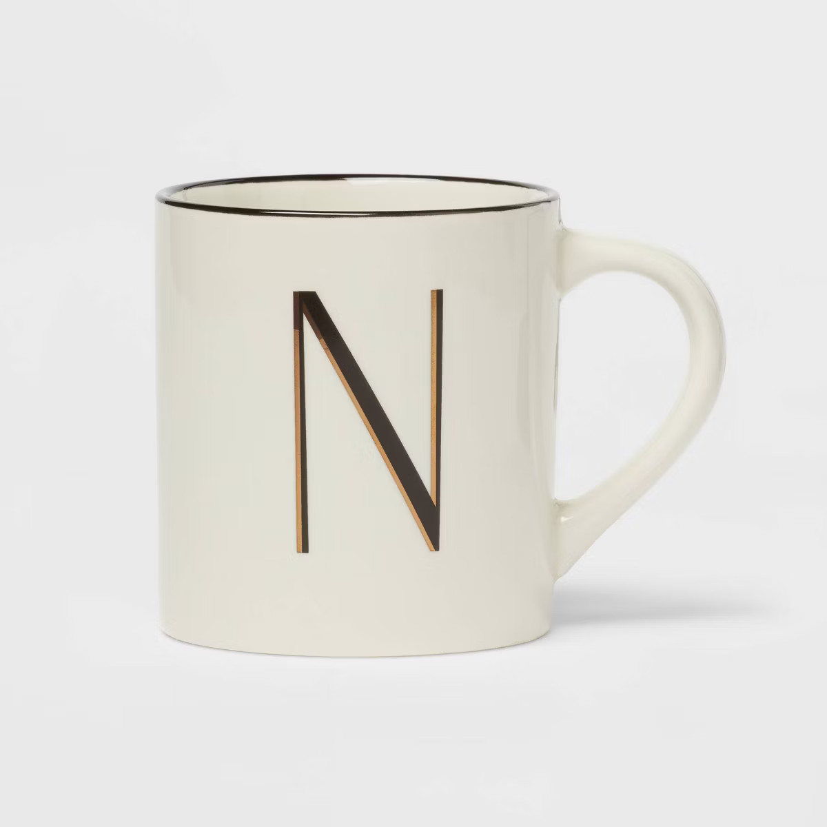 16oz Stoneware Monogram Mug Ivory - Threshold™ | Target