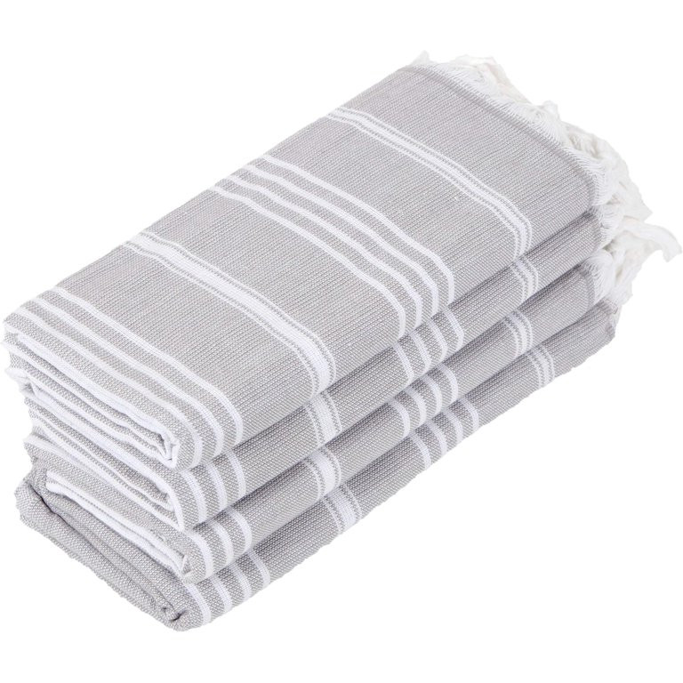 4 Pack Turkish Hand Towels For Bathroom -18 X 40 Inch 100% Cotton Decorative Hand Towels - Lightw... | Walmart (US)
