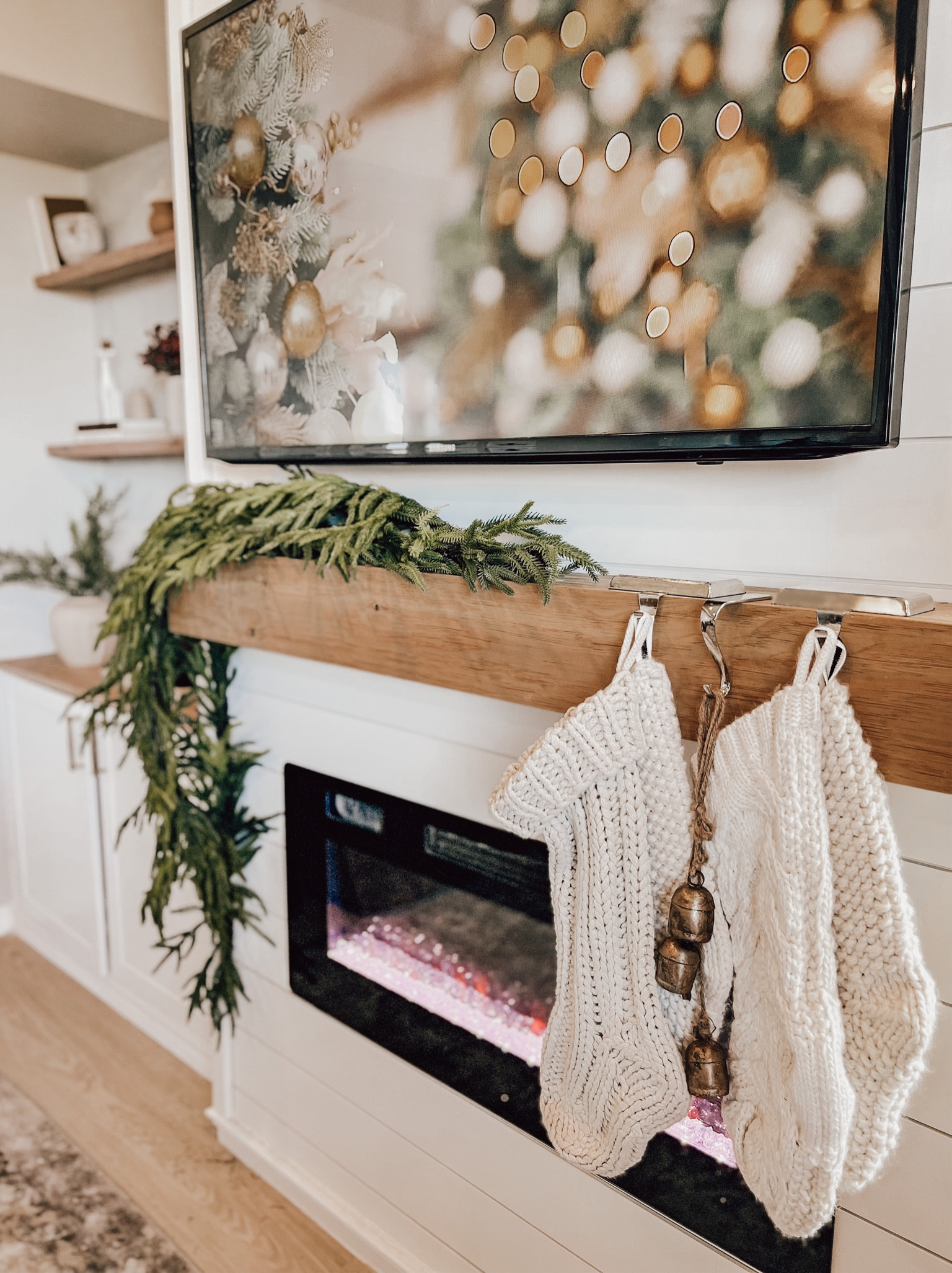 this garland is a great dupe for the expensive norfolk pine garland!

#LTKhome #LTKSeasonal #LTKHoliday