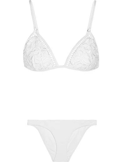 Roza embroidered triangle bikini | NET-A-PORTER (US)