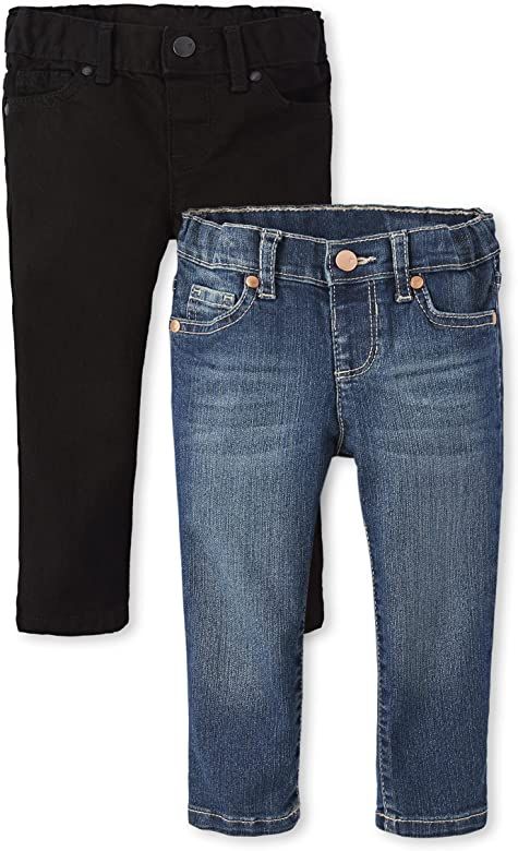 The Children's Place Baby and Toddler Girls Basic Skinny Jeans | Amazon (US)
