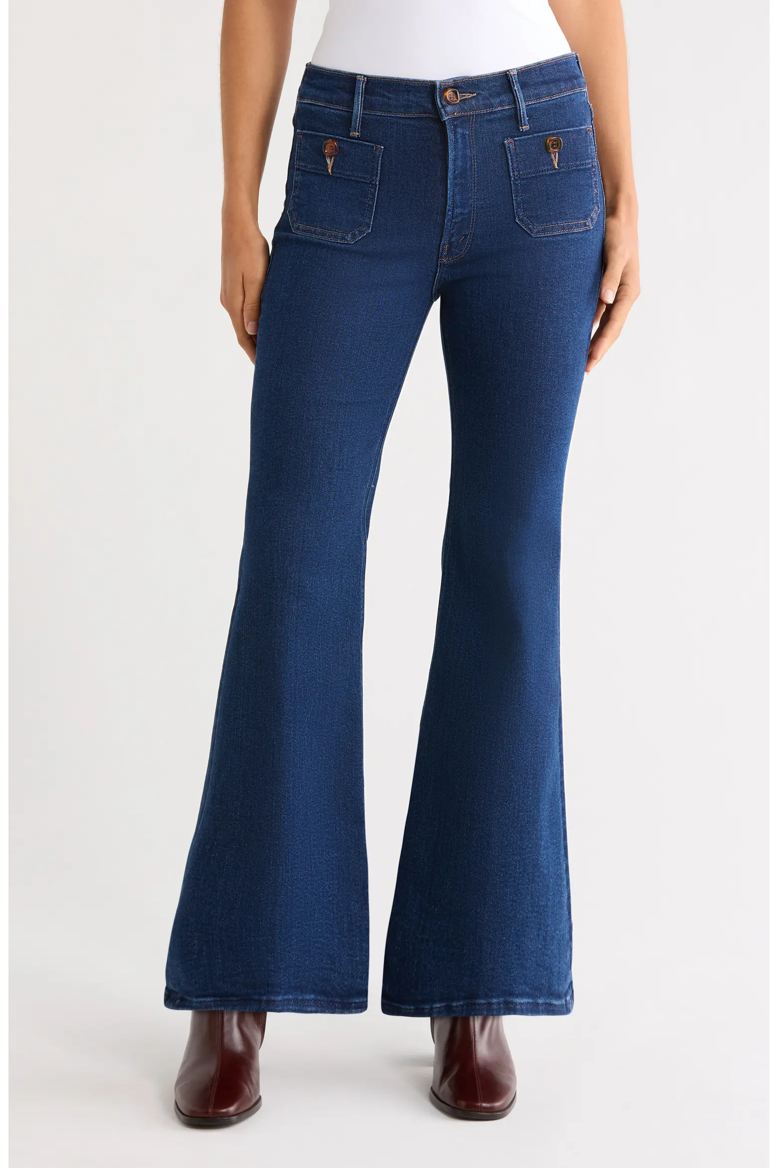 MOTHER The Patch Pocket Doozy Flare Jeans (Women) | Nordstrom | Nordstrom