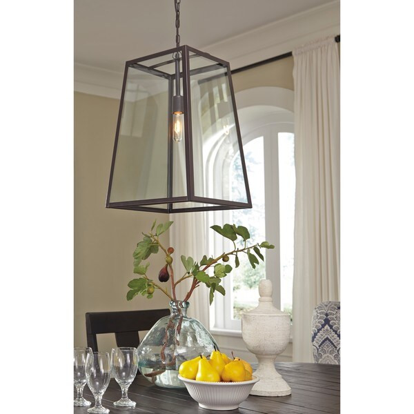 Signature Design by Ashley Danyale Black Glass Pendant Light | Bed Bath & Beyond