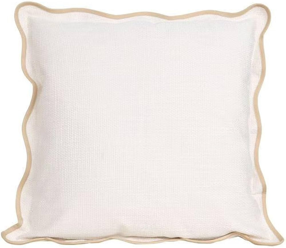 JadeRich 1 Pack Scalloped Throw Pillow Cover Boho Sytle Cozy Breathable Square Decorative Cushion... | Amazon (CA)