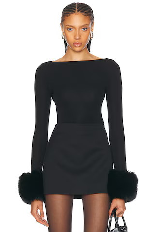 L'Academie by Marianna Dinara Top in Black | FWRD 