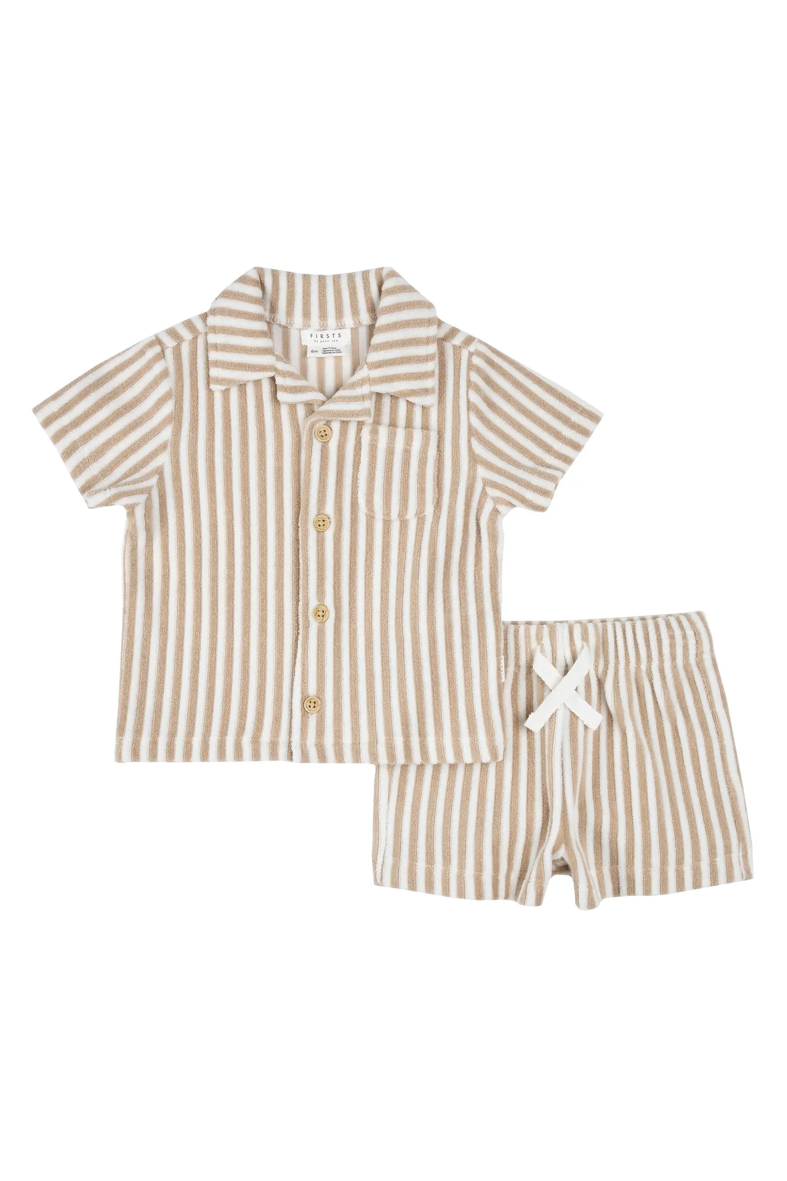 Stripe Terry Camp Shirt & Shorts Set (Men) | Nordstrom | Nordstrom