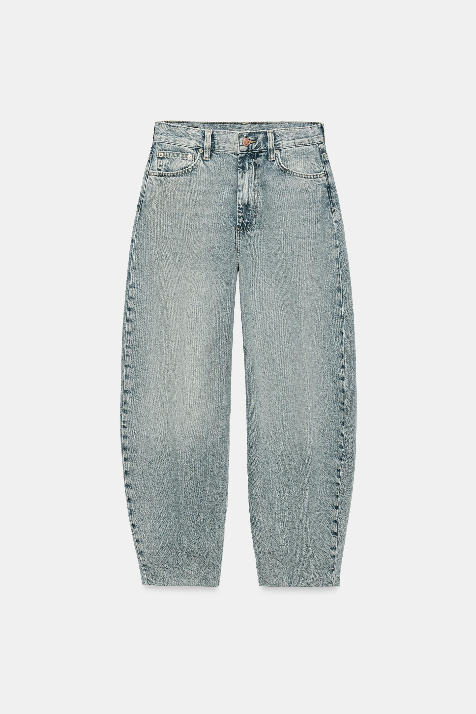 Zara - Zw Collection High-Rise Tapered Jeans - Blue - 26 (Us 2) - Woman | Zara US