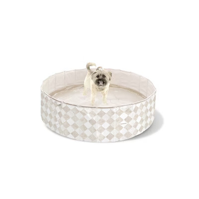 MINNIDIP Exclusive Resort Collection Pup Dip Travertine Tiles Dog Pool 35 gal Round Kiddie Pool | Target