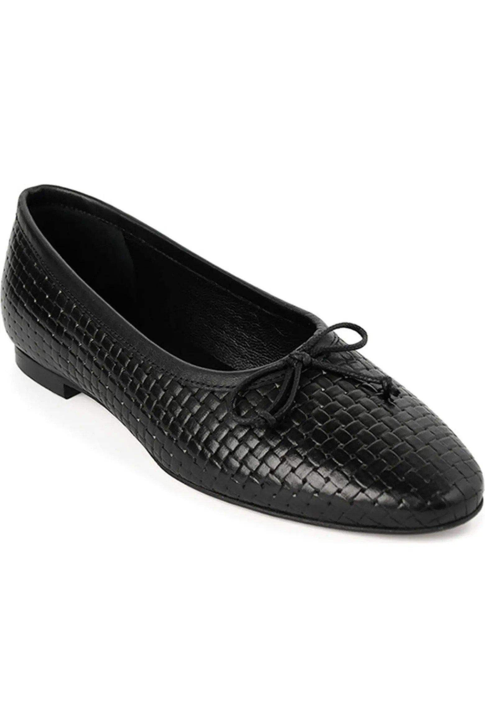 Menina Step Amelie Black Weave Ballet Flat (Women) | Nordstrom | Nordstrom