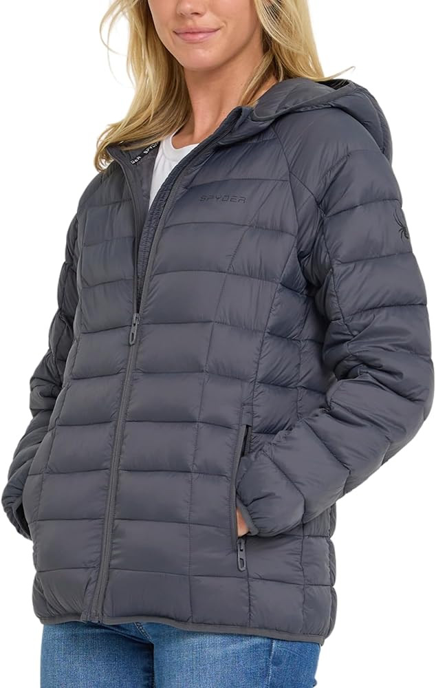 Spyder Packable Puffer Jacket Womens with Hood, Lightweight Full Zip Winter Quilted Womens Puffer... | Amazon (US)