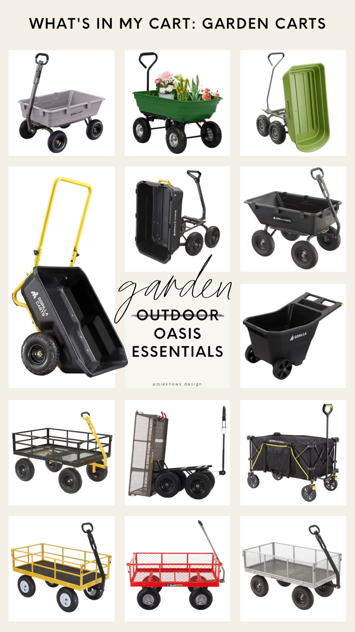 Garden Must Have: Garden Carts — easily haul leaves, dirt, rocks, plants, and debris with a garden cart #gardeningseason

#LTKSeasonal #LTKhome