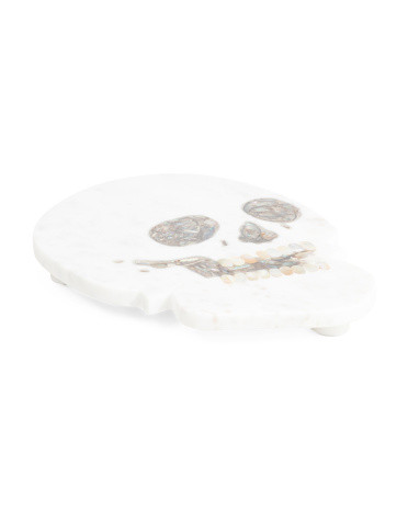 Mother Of Pearl Skull Platter 12x9 | TJ Maxx