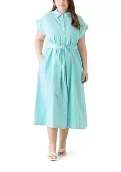 Crown & Ivy™ Plus Size Dolman Belted Midi Dress | Belk