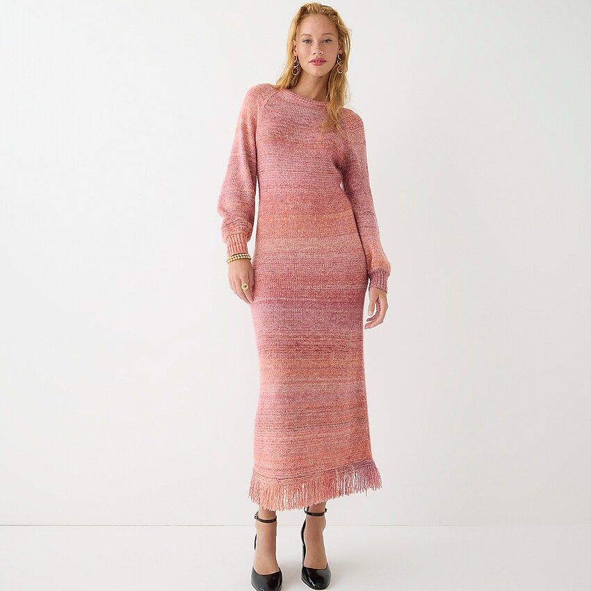 Limited-edition maxi sweater-dress in space-dyed stripe | J.Crew US