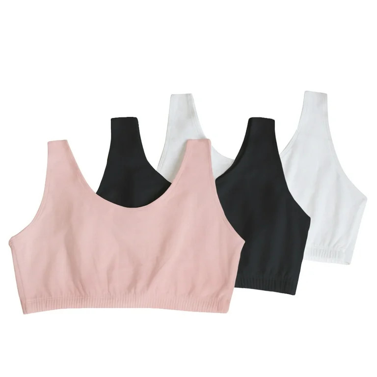 Fruit of the Loom Women's Tank Style Cotton Sports Bra, 3-Pack, Style-9012 | Walmart (US)