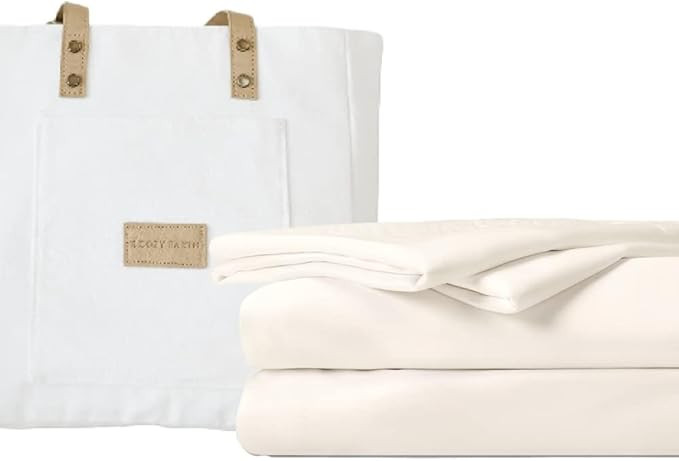 Cozy Earth Oat Queen Sheet Set | Amazon (US)