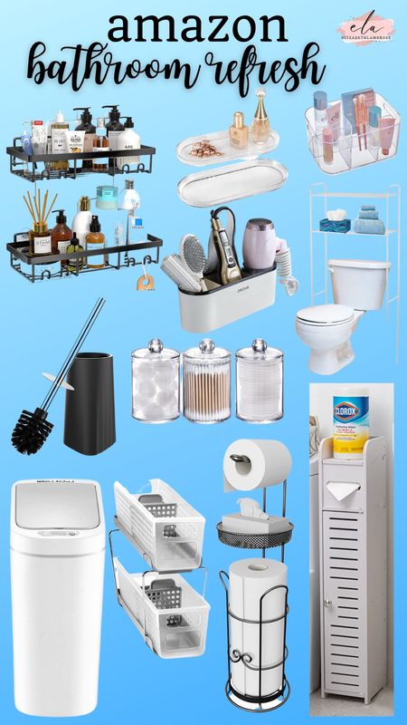 amazon bathroom finds!
i tried to find the cheapest but still cute and trendy items for you to refresh and upgrade your bathroom if you want! while also not breaking the bank! 

#bathroom #refresh #upgrades #amazon #storage #organization #trashcan #caddy #shower #trendy 

#LTKhome #LTKsalealert #LTKunder50
