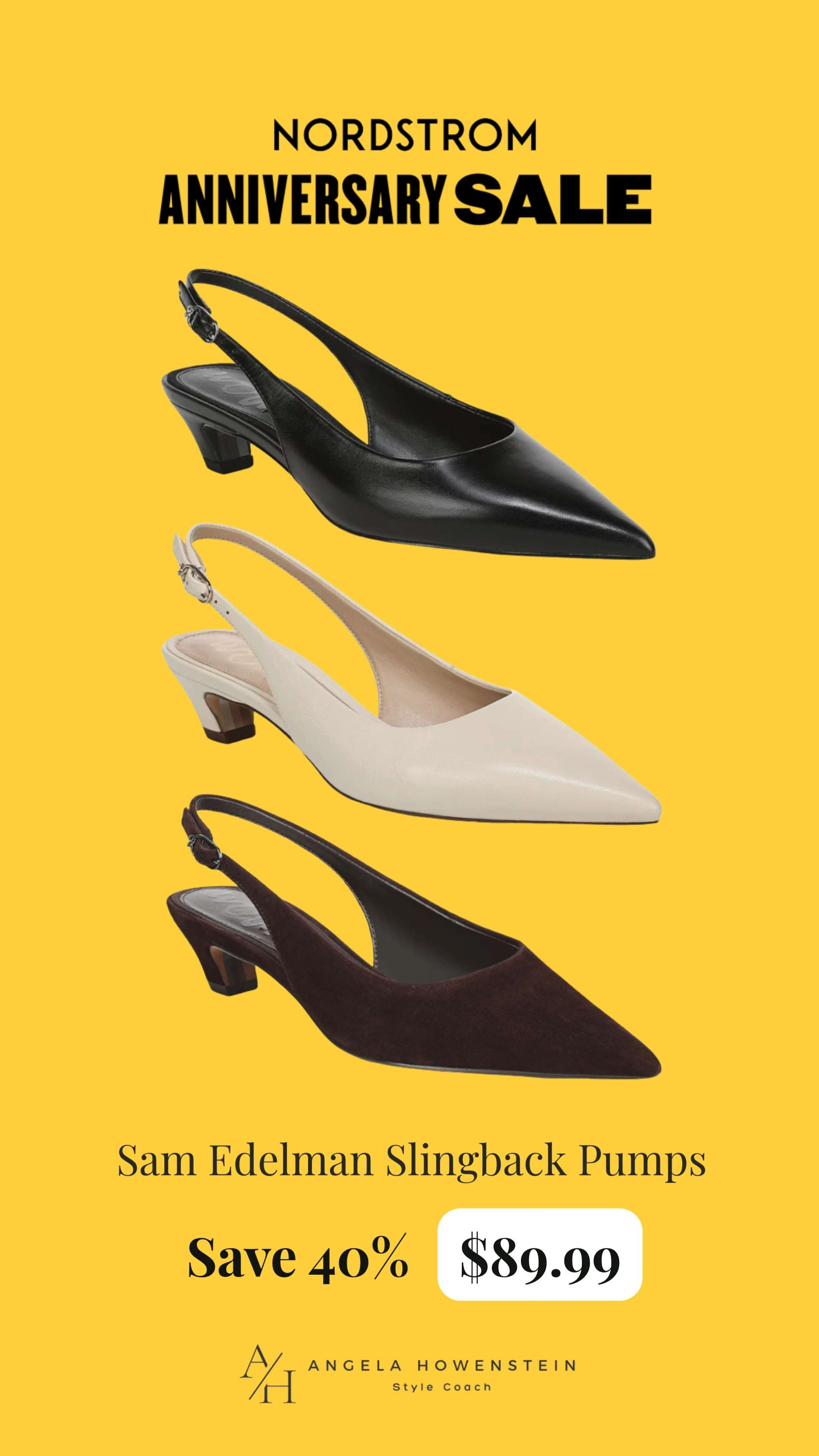 These Sam Edelman pumps are capsuel wardrobe essentials and they are UNDER $100 right now! 40% off is huge! They come in so many colors. Such a classic style that you need! 

 #LTKSaleAlert