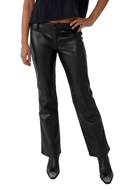 Free People Love Language Faux Leather Pants in Black at Nordstrom, Size 8 | Nordstrom