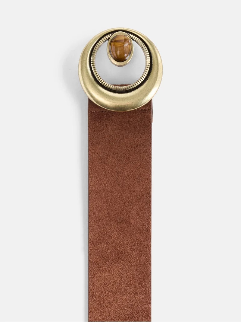 Scenario Women's Belt with Stone Buckle, Tan, Sizes S-3XL | Walmart (US)